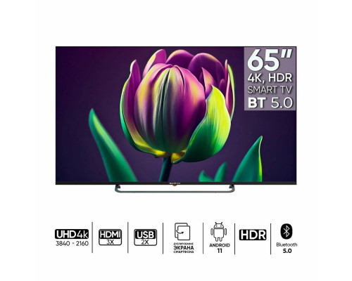 Телевизор LED TOPDEVICE TDTV65CS06U_BK 4K Smart (Android)