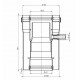 Адаптер коаксиальный вертикальный 60/100-150 с хомутом.втулкой и конденсатоотводом