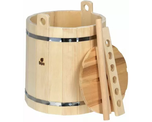 Кадка для воды Банные штучки 30л с гнетом и замком 32690