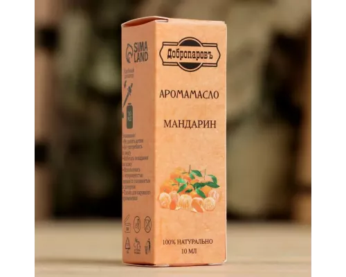 Масло эфирное для бани и сауны Добропаровъ Мандарин 10мл 7402121