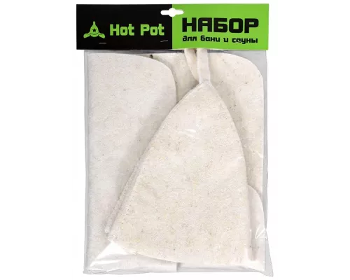 Набор для бани и сауны Hot Pot шапка и коврик 42006