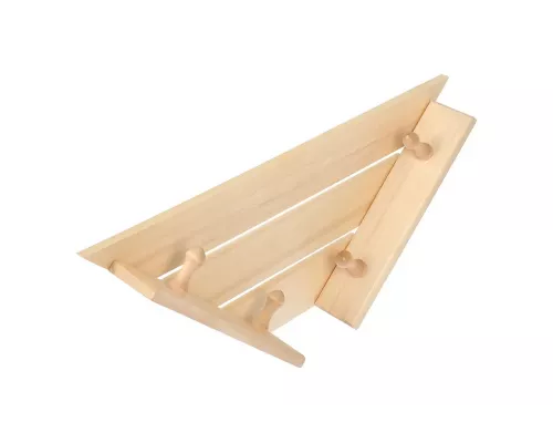 Вешалка настенная с полкой Банные штучки Липа 32473 угловая