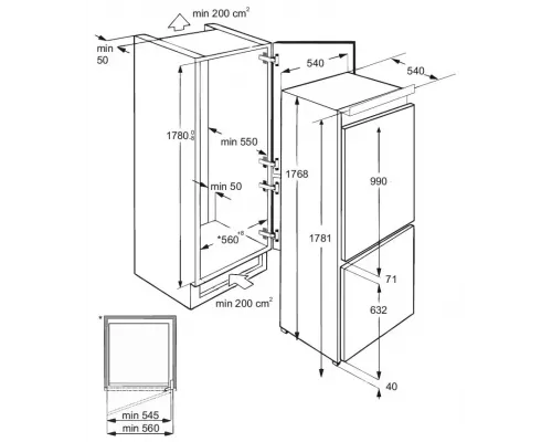 Встраиваемый холодильник LEX RBI 201 NF