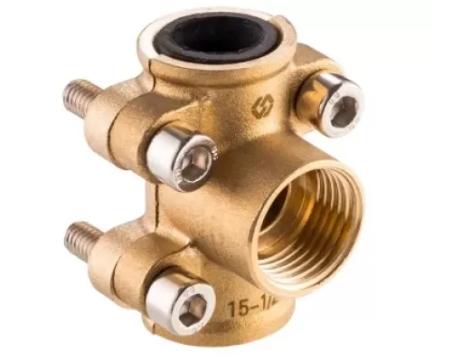 Хомут врезной латунь 1/2"х1/2