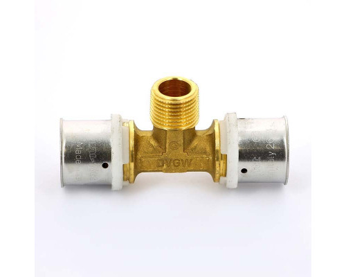 Тройник пресс 26*1/2"*26 НР UNI-FITT 10532G260426