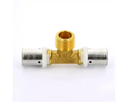Тройник пресс 16*1/2"*16 НР UNI-FITT 10532G160416