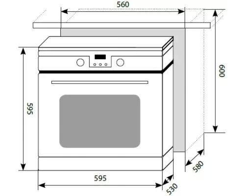 Духовой шкаф LEX EDP 093 WH