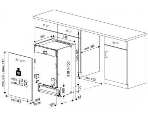 Встраиваемая посудомоечная машина INDESIT DIS 1C67 E 45см