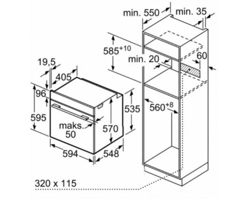 Духовой шкаф электрический Bosch HBA530BB0S