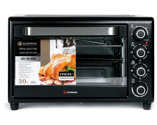 Мини-печь GURMAN GR-HL300 черный конвекция Мини-печь GURMAN GR-HL300 черный конвекция