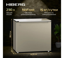 Морозильный ларь HIBERG PF 25 NFG золотистый