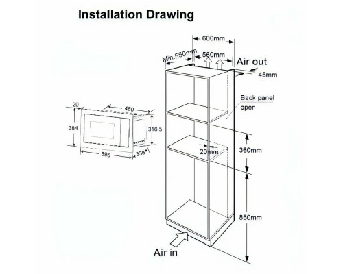 Встраиваемая микроволновая печь THOMSON BMO10-S2102