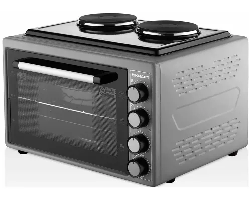Мини-печь KRAFT KF-MO3800GR серый