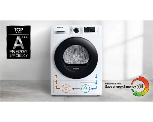 Сушильная машина Samsung DV90TA040AE/LP белый/черный