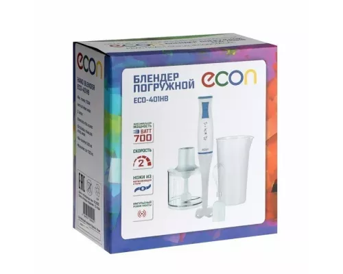 Блендер ECON ECO-401HB белый/синий