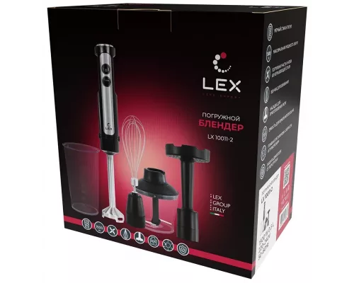 Блендер LEX LX10011-2 черный/сталь