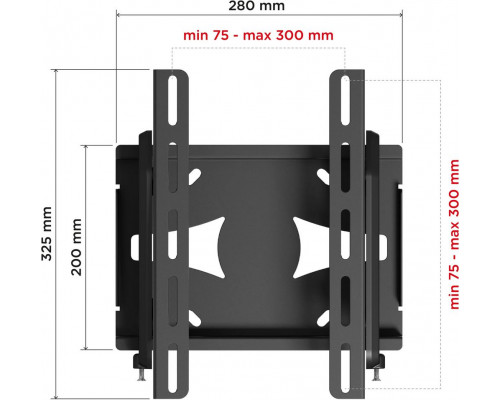 Кронштейн HOLDER LCDS-5010 черный металлик