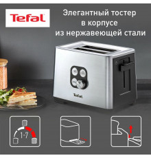 Тостер TEFAL TT420D30 серебристый/черный