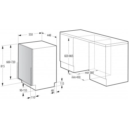 Встраиваемая посудомоечная машина GORENJE GV520E10 белая 45см