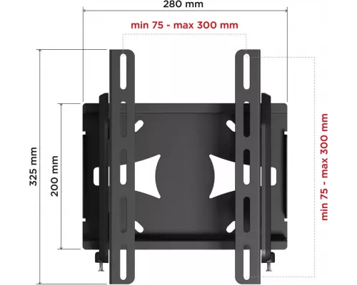 Кронштейн Holder LCDS-5010 черный металлик