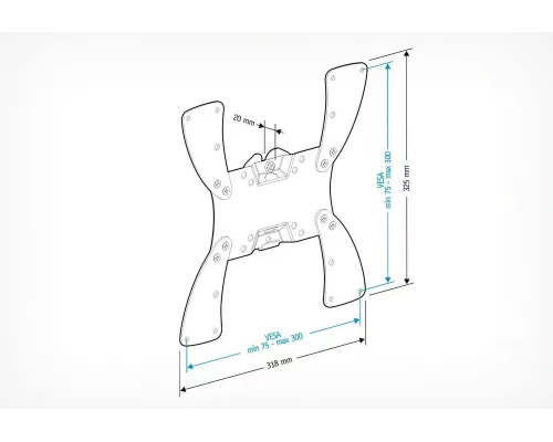 Кронштейн Holder LCDS-5057 черный глянец