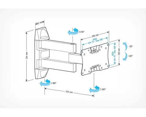 Кронштейн Holder LCDS-5065 черный