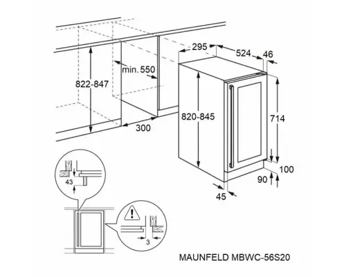 Винный шкаф MAUNFELD MBWC-56S20