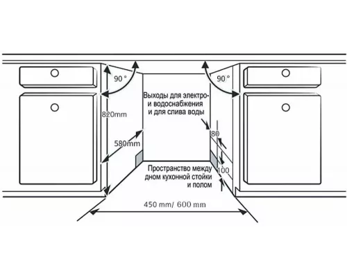 Встраиваемая посудомоечная машина Evelux BD 6001