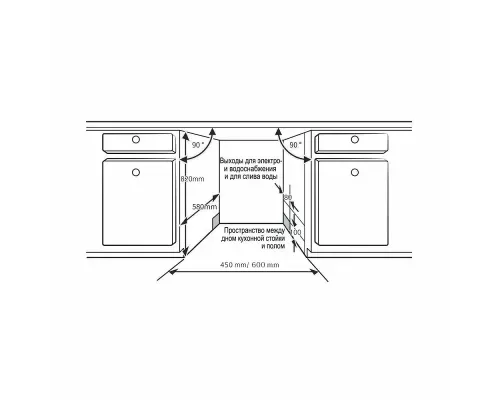 Встраиваемая посудомоечная машина Evelux BD 6001