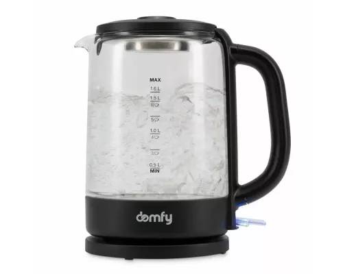 Чайник DOMFY DSB-EK304 черный стекло/пластик