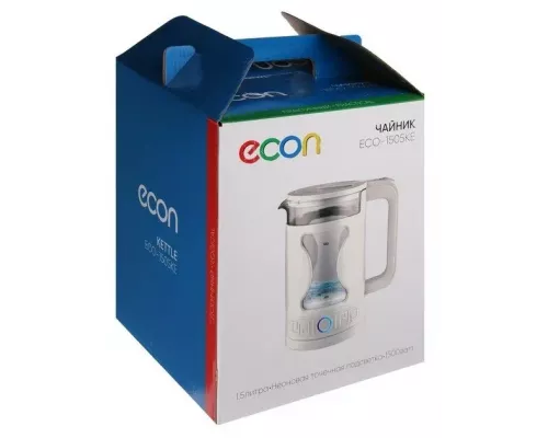 Чайник ECON ECO-1505KE стекло/белый
