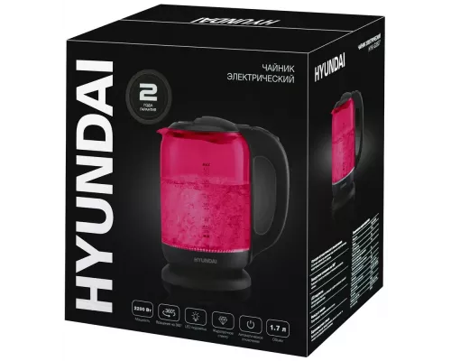 Чайник Hyundai HYK-G2807 бирюзовый стекло