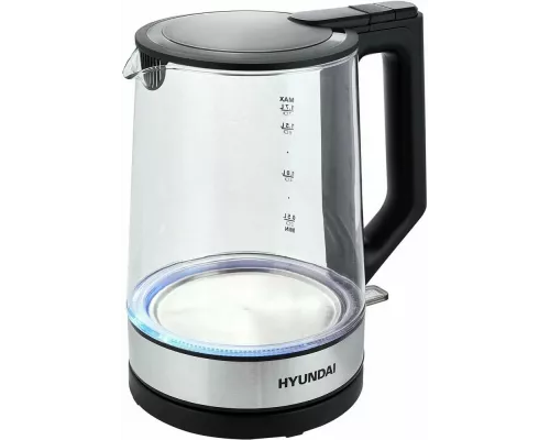 Чайник Hyundai HYK-G8808 черный/серебристый