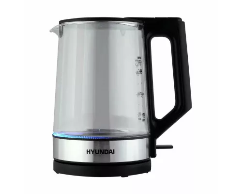 Чайник Hyundai HYK-G8808 черный/серебристый