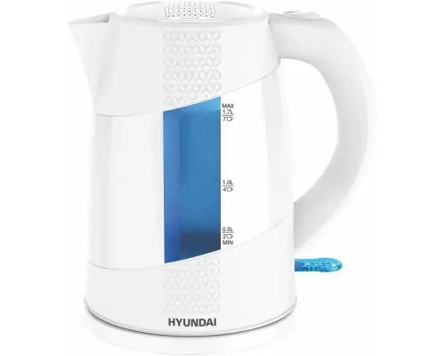 Чайник Hyundai HYK-P2407 белый/голубой пластик