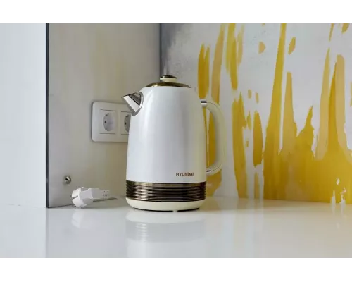Чайник Hyundai HYK-S4500 жемчужный/золотистый