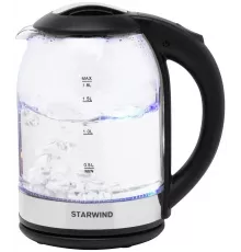 Чайник StarWind SKG2051 черный/серебристый