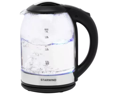 Чайник StarWind SKG2051 черный/серебристый