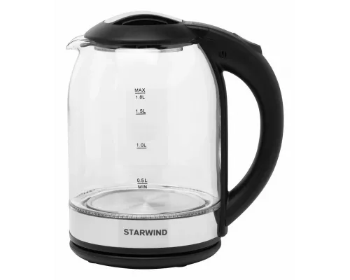 Чайник StarWind SKG2051 черный/серебристый