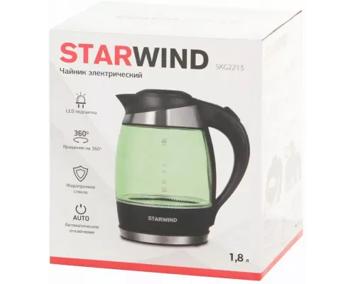 Чайник StarWind SKG2213 зеленый/черный