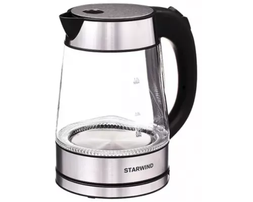 Чайник StarWind SKG3311 черный/серебристый