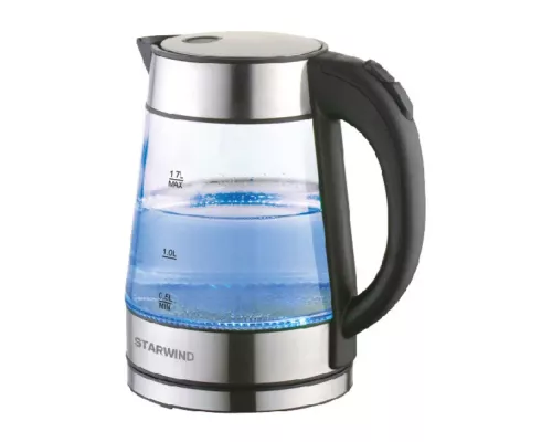 Чайник StarWind SKG3311 черный/серебристый