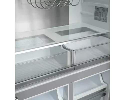 Холодильник LEX LCD505WOrID белый с оранжевой полосой