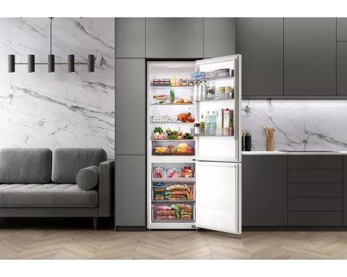 Холодильник LEX LKB185WGIDMax белый/стекло