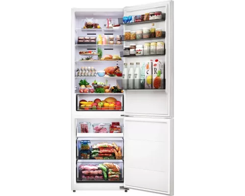 Холодильник LEX LKB201WGIDMax белый/стекло