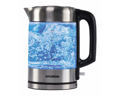 Чайник Hyundai HYK-G6405 черный/серебристый стекло Чайник Hyundai HYK-G6405 черный/серебристый стекло