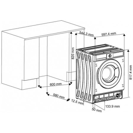 Встраиваемая стиральная машина EVELUX EWI 61408