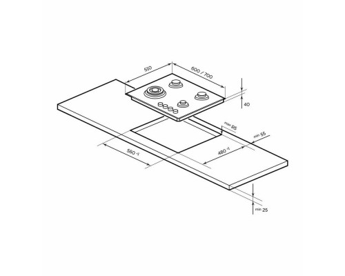 Варочная поверхность LEX GVG 642A GR