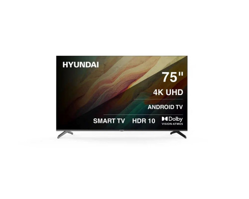 Телевизор Hyundai 75" H-LED75BU7009 черный LED