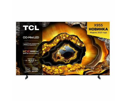 Телевизор TCL 98" 98X955 черный QLED Mini LED